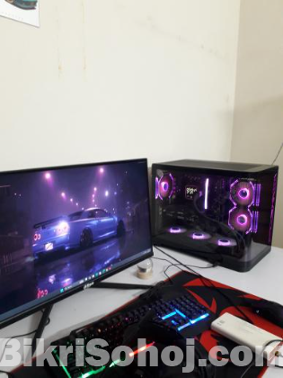 Gaming PC and monitor